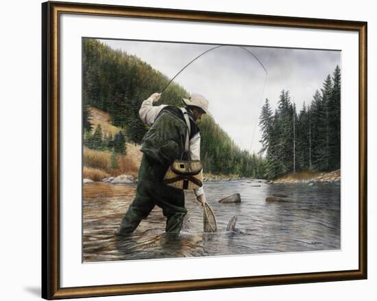 Fishing the Gallatin-Kevin Daniel-Framed Giclee Print