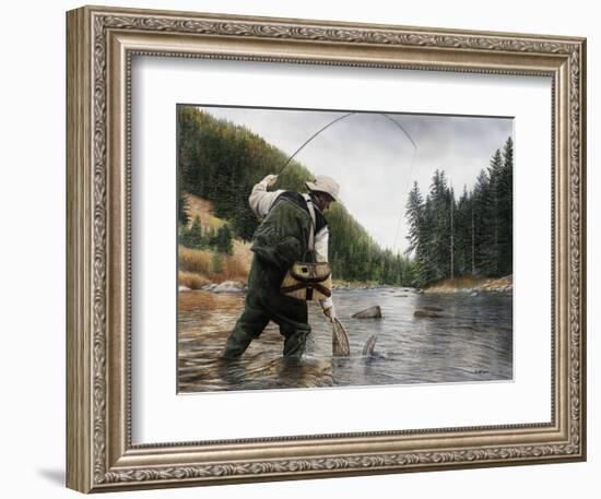 Fishing the Gallatin-Kevin Daniel-Framed Art Print