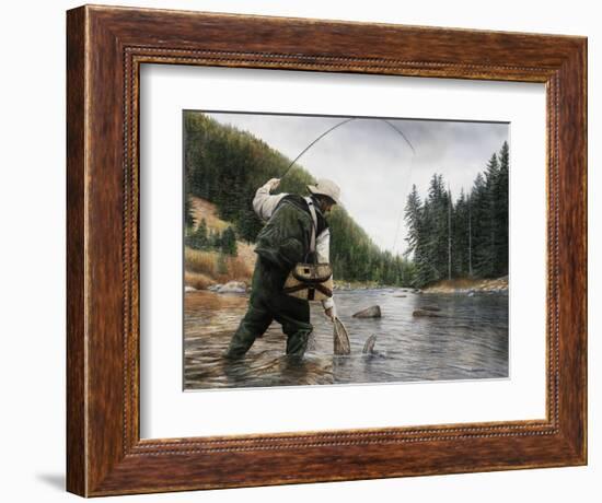 Fishing the Gallatin-Kevin Daniel-Framed Art Print