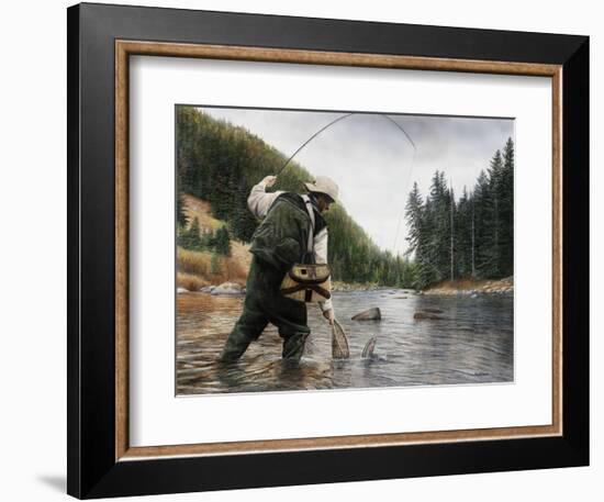 Fishing the Gallatin-Kevin Daniel-Framed Art Print