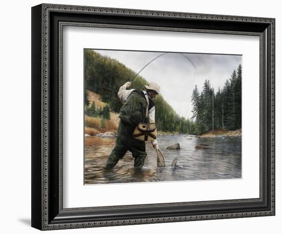 Fishing the Gallatin-Kevin Daniel-Framed Art Print