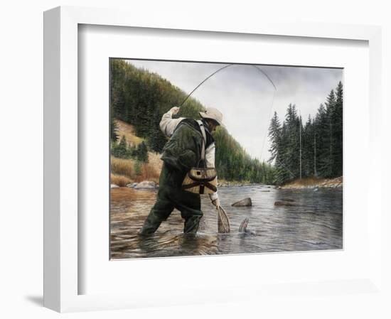 Fishing the Gallatin-Kevin Daniel-Framed Art Print