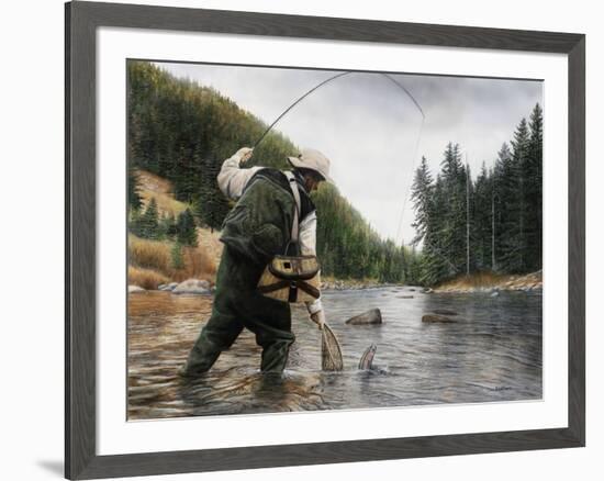 Fishing the Gallatin-Kevin Daniel-Framed Art Print