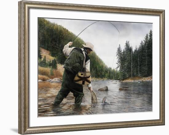 Fishing the Gallatin-Kevin Daniel-Framed Art Print