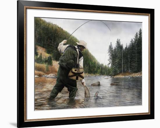 Fishing the Gallatin-Kevin Daniel-Framed Art Print