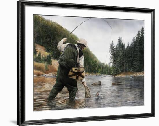 Fishing the Gallatin-Kevin Daniel-Framed Art Print