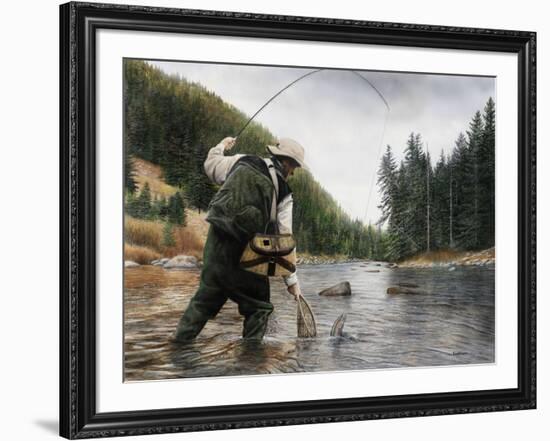 Fishing the Gallatin-Kevin Daniel-Framed Art Print