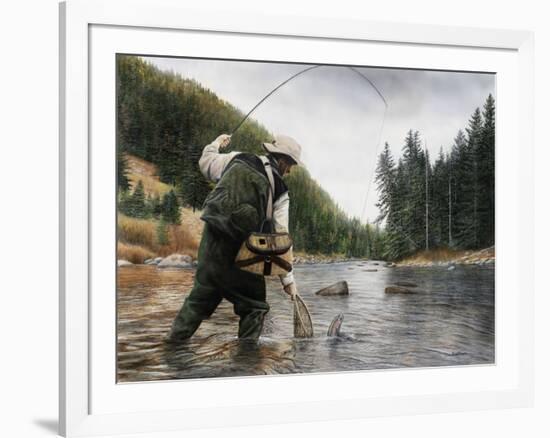 Fishing the Gallatin-Kevin Daniel-Framed Art Print