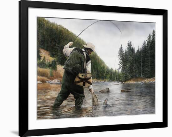 Fishing the Gallatin-Kevin Daniel-Framed Art Print