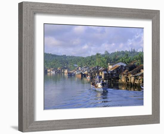 Fishing Trawlers in the Harbour, Phu Quoc Island, Southwest Vietnam, Indochina, Southeast Asia-Tim Hall-Framed Photographic Print