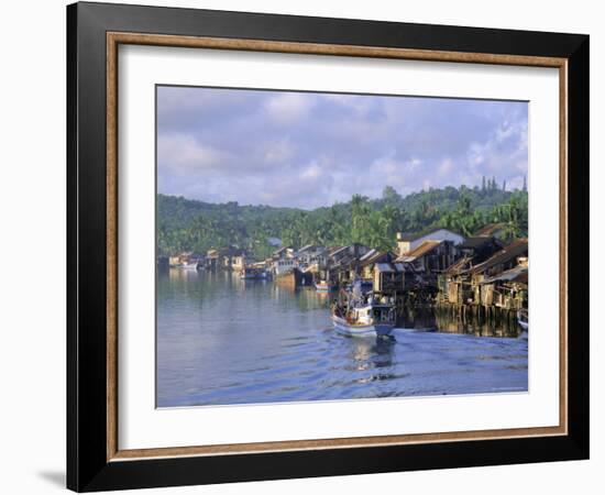 Fishing Trawlers in the Harbour, Phu Quoc Island, Southwest Vietnam, Indochina, Southeast Asia-Tim Hall-Framed Photographic Print