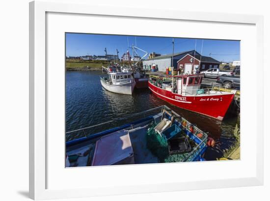 Fishing Vessels Inside the Harbor at Bonavista, Newfoundland, Canada, North America-Michael Nolan-Framed Photographic Print