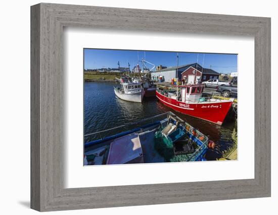 Fishing Vessels Inside the Harbor at Bonavista, Newfoundland, Canada, North America-Michael Nolan-Framed Photographic Print