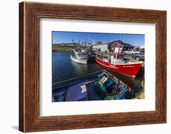 Fishing Vessels Inside the Harbor at Bonavista, Newfoundland, Canada, North America-Michael Nolan-Framed Photographic Print