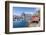 Fishing Village and Harbour Framed by Peaks and Sea, Hamnoy, Moskenes-Roberto Moiola-Framed Photographic Print