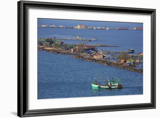 Fishing Village in Sihanoukville Port, Sihanouk Province, Cambodia, Indochina, Southeast Asia, Asia-Richard Cummins-Framed Photographic Print