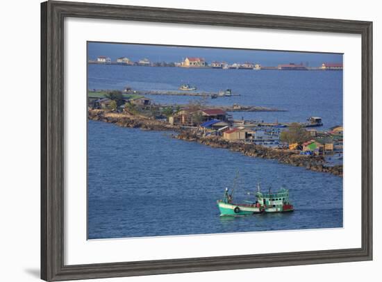 Fishing Village in Sihanoukville Port, Sihanouk Province, Cambodia, Indochina, Southeast Asia, Asia-Richard Cummins-Framed Photographic Print