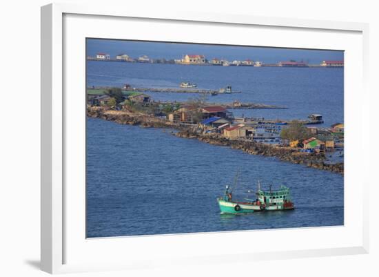 Fishing Village in Sihanoukville Port, Sihanouk Province, Cambodia, Indochina, Southeast Asia, Asia-Richard Cummins-Framed Photographic Print