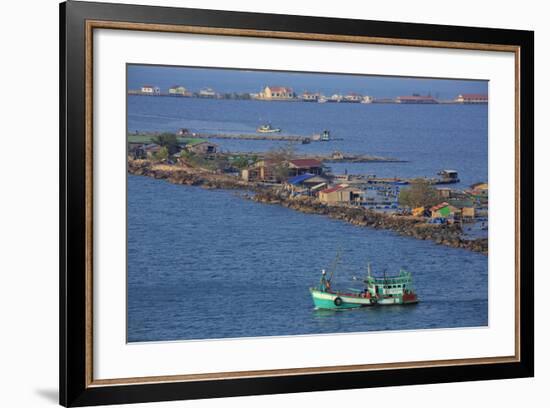 Fishing Village in Sihanoukville Port, Sihanouk Province, Cambodia, Indochina, Southeast Asia, Asia-Richard Cummins-Framed Photographic Print