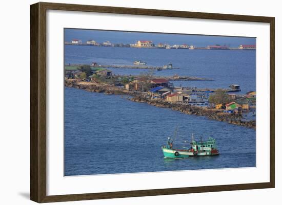 Fishing Village in Sihanoukville Port, Sihanouk Province, Cambodia, Indochina, Southeast Asia, Asia-Richard Cummins-Framed Photographic Print