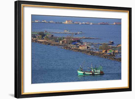 Fishing Village in Sihanoukville Port, Sihanouk Province, Cambodia, Indochina, Southeast Asia, Asia-Richard Cummins-Framed Photographic Print