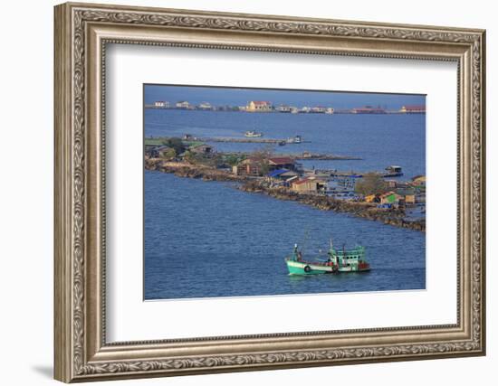 Fishing Village in Sihanoukville Port, Sihanouk Province, Cambodia, Indochina, Southeast Asia, Asia-Richard Cummins-Framed Photographic Print