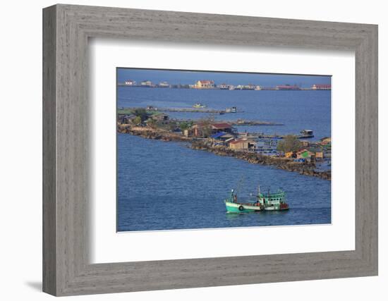 Fishing Village in Sihanoukville Port, Sihanouk Province, Cambodia, Indochina, Southeast Asia, Asia-Richard Cummins-Framed Photographic Print