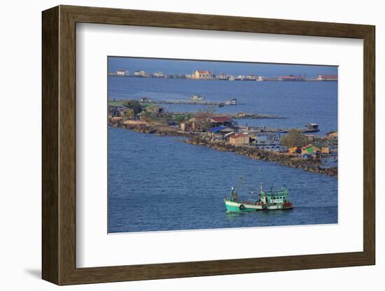 Fishing Village in Sihanoukville Port, Sihanouk Province, Cambodia, Indochina, Southeast Asia, Asia-Richard Cummins-Framed Photographic Print