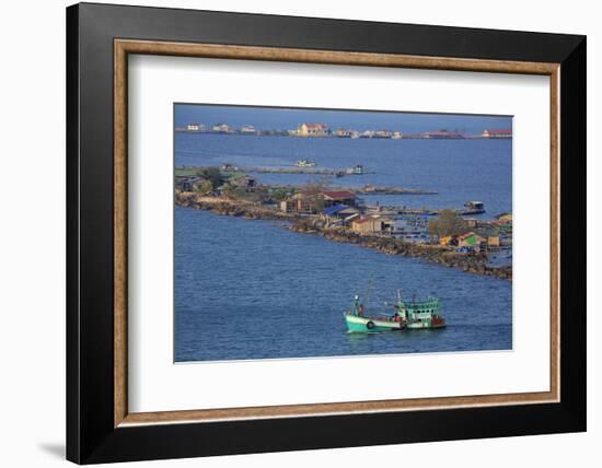 Fishing Village in Sihanoukville Port, Sihanouk Province, Cambodia, Indochina, Southeast Asia, Asia-Richard Cummins-Framed Photographic Print