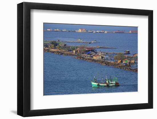 Fishing Village in Sihanoukville Port, Sihanouk Province, Cambodia, Indochina, Southeast Asia, Asia-Richard Cummins-Framed Photographic Print