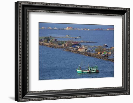 Fishing Village in Sihanoukville Port, Sihanouk Province, Cambodia, Indochina, Southeast Asia, Asia-Richard Cummins-Framed Photographic Print