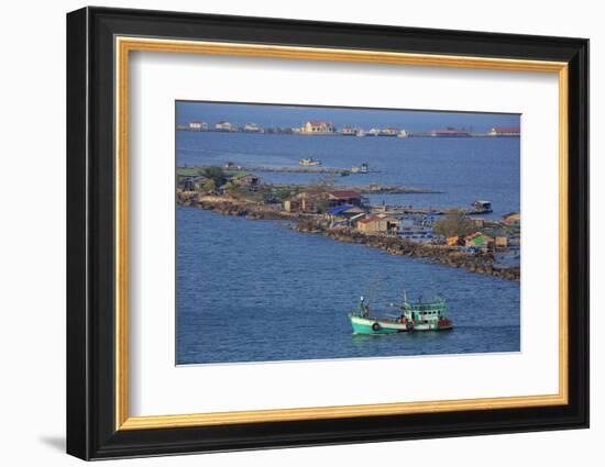 Fishing Village in Sihanoukville Port, Sihanouk Province, Cambodia, Indochina, Southeast Asia, Asia-Richard Cummins-Framed Photographic Print