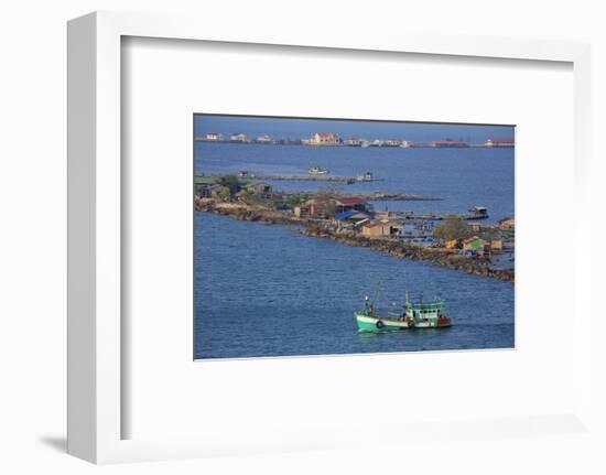 Fishing Village in Sihanoukville Port, Sihanouk Province, Cambodia, Indochina, Southeast Asia, Asia-Richard Cummins-Framed Photographic Print