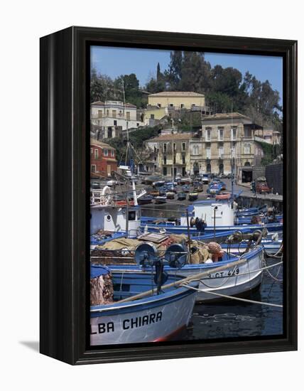Fishing Village of Santa Maria La Scala, Sicily, Italy, Mediterranean-Sheila Terry-Framed Premier Image Canvas