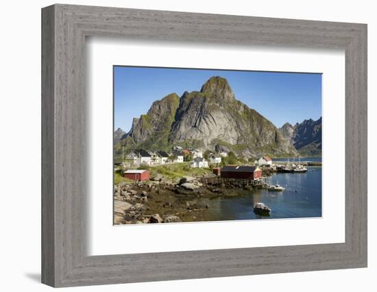 Fishing vllages on Reinefjorden, Andoya, Lofoten-Tony Waltham-Framed Photographic Print