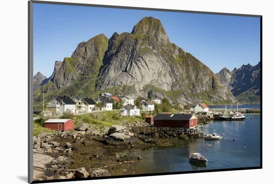 Fishing vllages on Reinefjorden, Andoya, Lofoten-Tony Waltham-Mounted Photographic Print