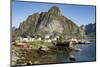 Fishing vllages on Reinefjorden, Andoya, Lofoten-Tony Waltham-Mounted Photographic Print