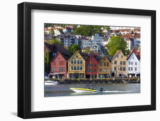 Fishing Warehouses in the Bryggen District-Doug Pearson-Framed Photographic Print