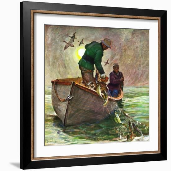 "Fishing with Nets," May 28, 1949-Mead Schaeffer-Framed Giclee Print