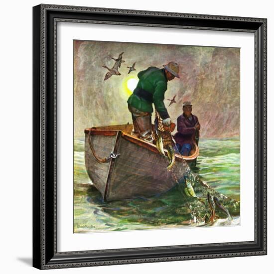 "Fishing with Nets," May 28, 1949-Mead Schaeffer-Framed Giclee Print