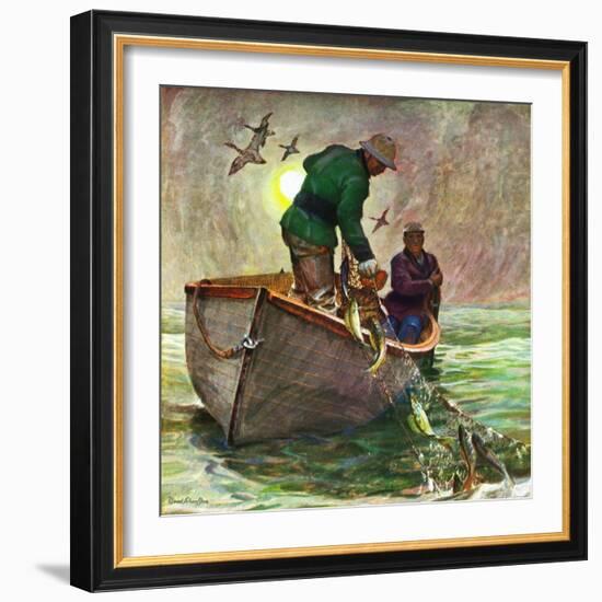 "Fishing with Nets," May 28, 1949-Mead Schaeffer-Framed Giclee Print