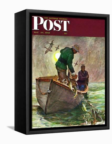 "Fishing with Nets," Saturday Evening Post Cover, May 28, 1949-Mead Schaeffer-Framed Premier Image Canvas