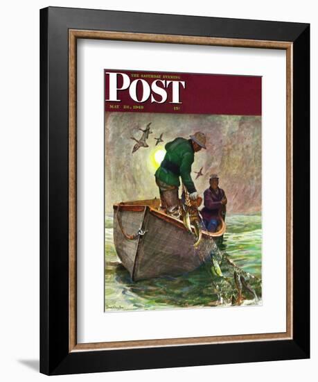 "Fishing with Nets," Saturday Evening Post Cover, May 28, 1949-Mead Schaeffer-Framed Giclee Print