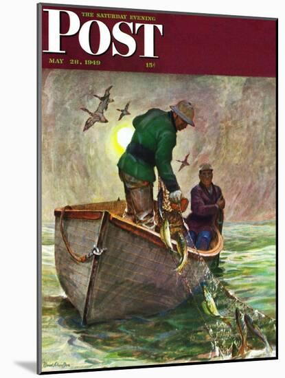 "Fishing with Nets," Saturday Evening Post Cover, May 28, 1949-Mead Schaeffer-Mounted Giclee Print