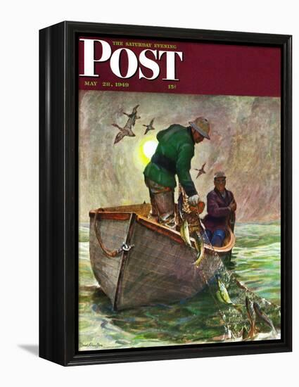 "Fishing with Nets," Saturday Evening Post Cover, May 28, 1949-Mead Schaeffer-Framed Premier Image Canvas