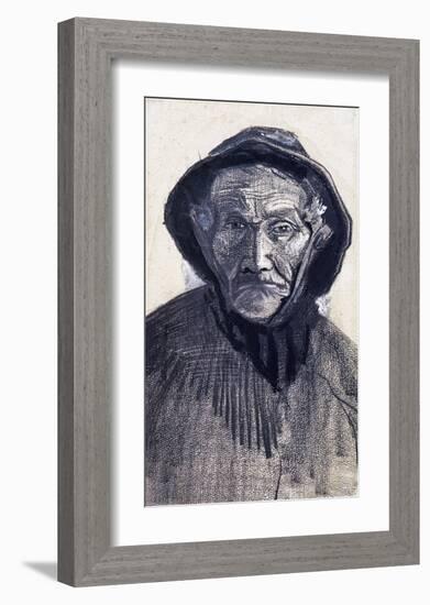 Fishman Wearing a Sou'wester-Vincent van Gogh-Framed Art Print