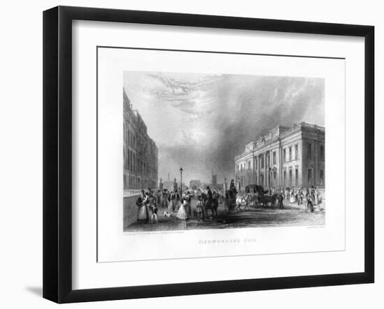 Fishmongers' Hall, London, 19th Century-J Woods-Framed Giclee Print