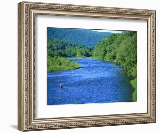 Fishs Eddy Stream, Man Fly Fishing-Barry Winiker-Framed Photographic Print