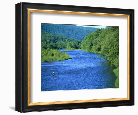 Fishs Eddy Stream, Man Fly Fishing-Barry Winiker-Framed Photographic Print