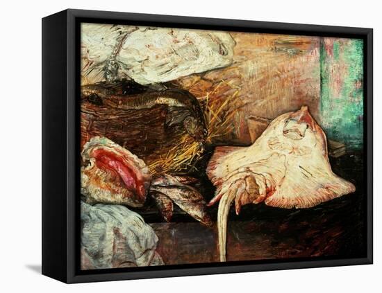 Fishstand With Ray, 1892-James Ensor-Framed Premier Image Canvas
